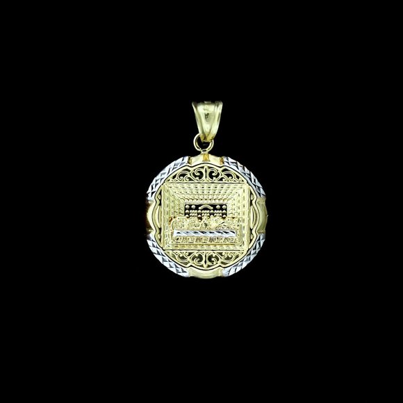 Real 10K Yellow Gold Diamond Cut Jesus Last Supper Charm Pendant